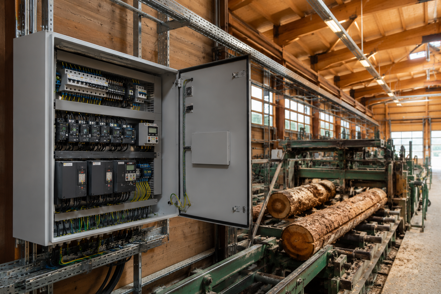 Elektroinstallation in der Holzindustrie
